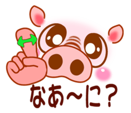 Smiley sign language of a pig ver.1 sticker #10277747