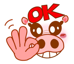 Smiley sign language of a pig ver.1 sticker #10277748