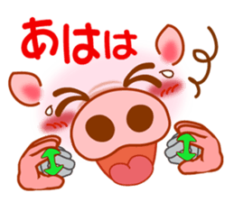 Smiley sign language of a pig ver.1 sticker #10277756