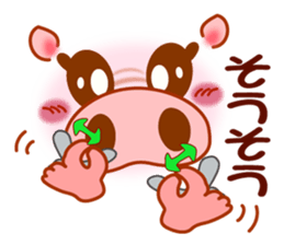 Smiley sign language of a pig ver.1 sticker #10277760