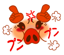 Smiley sign language of a pig ver.1 sticker #10277761