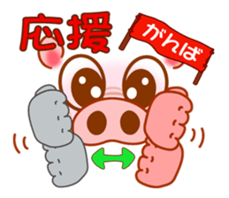 Smiley sign language of a pig ver.1 sticker #10277771