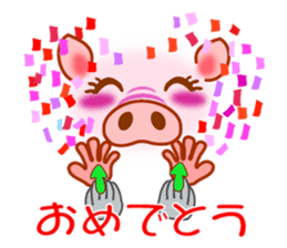 Smiley sign language of a pig ver.1 sticker #10277772