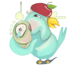 dookdui bird  and friends sticker #10277940