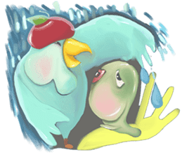 dookdui bird  and friends sticker #10277942