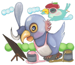 dookdui bird  and friends sticker #10277956