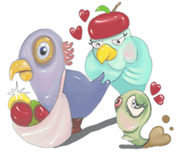 dookdui bird  and friends sticker #10277971