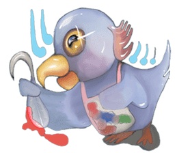 dookdui bird  and friends sticker #10277974