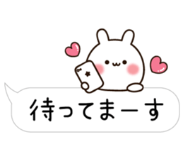 Balloon Lovely white rabbit chan sticker #10278373