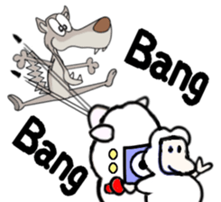 Can sheep beat a wolf? sticker #10279431