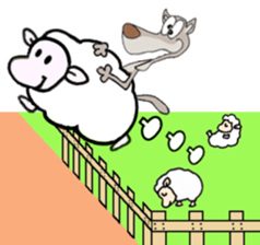 Can sheep beat a wolf? sticker #10279438