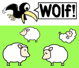Can sheep beat a wolf? sticker #10279446