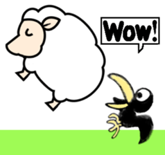 Can sheep beat a wolf? sticker #10279450