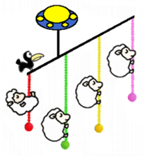 Can sheep beat a wolf? sticker #10279454