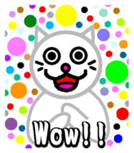 White cat NYAAAGO sticker #10279697