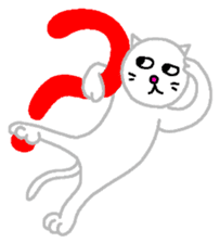 White cat NYAAAGO sticker #10279698