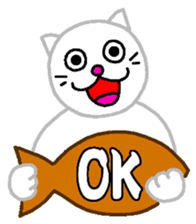 White cat NYAAAGO sticker #10279699