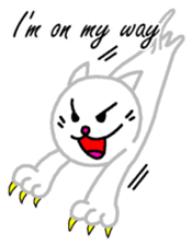 White cat NYAAAGO sticker #10279704