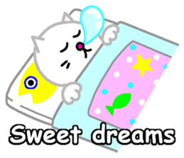 White cat NYAAAGO sticker #10279707