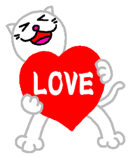 White cat NYAAAGO sticker #10279708