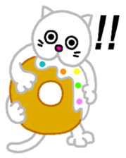 White cat NYAAAGO sticker #10279709