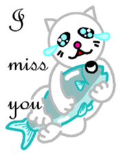 White cat NYAAAGO sticker #10279718