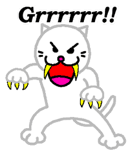 White cat NYAAAGO sticker #10279722