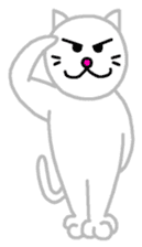 White cat NYAAAGO sticker #10279735