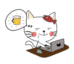 office lady cat sticker #10279901