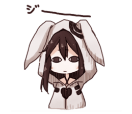 girl&rabbit4 sticker #10280439