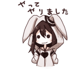 girl&rabbit4 sticker #10280443