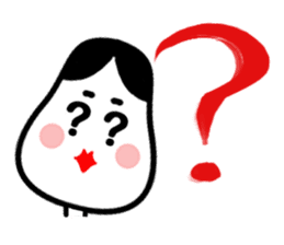 Big brush character Okame chan sticker #10281335