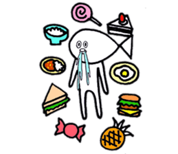 Fish which is like a man 2 sticker #10282309