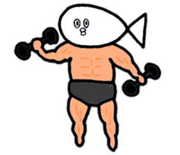 Fish which is like a man 2 sticker #10282315