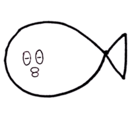 Fish which is like a man 2 sticker #10282322