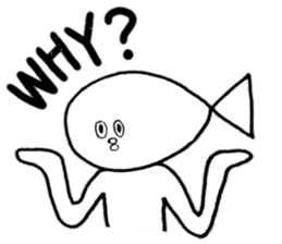 Fish which is like a man 2 sticker #10282330