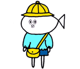 Fish which is like a man 2 sticker #10282332