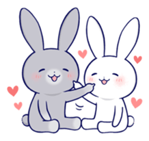 Lovey-dovey rabbit 3 (English) sticker #10282456