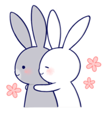 Lovey-dovey rabbit 3 (English) sticker #10282457