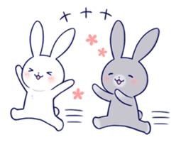 Lovey-dovey rabbit 3 (English) sticker #10282459