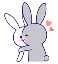 Lovey-dovey rabbit 3 (English) sticker #10282460