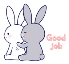 Lovey-dovey rabbit 3 (English) sticker #10282462