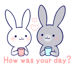 Lovey-dovey rabbit 3 (English) sticker #10282463