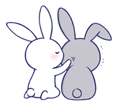Lovey-dovey rabbit 3 (English) sticker #10282466