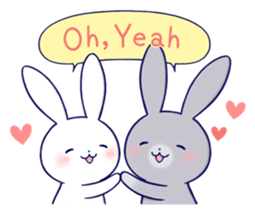 Lovey-dovey rabbit 3 (English) sticker #10282470