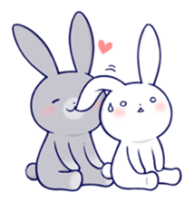 Lovey-dovey rabbit 3 (English) sticker #10282473