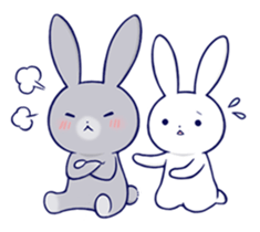 Lovey-dovey rabbit 3 (English) sticker #10282476
