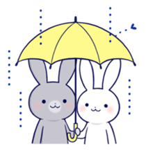 Lovey-dovey rabbit 3 (English) sticker #10282478