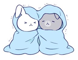 Lovey-dovey rabbit 3 (English) sticker #10282479