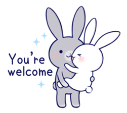Lovey-dovey rabbit 3 (English) sticker #10282481